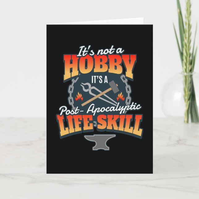Post Apocalyptic Life Skill Blacksmith Card (Front)