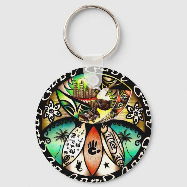 Post Apocalyptic Skateboarding Keychain (Front)