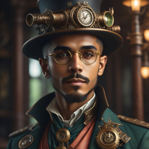 Post-appocalyptic Steampunk Man v7 Tissue Paper