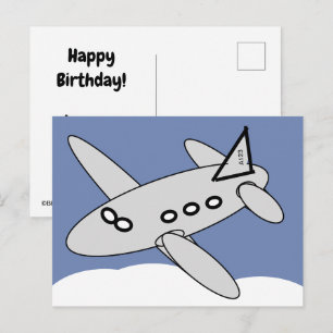 Post Card - Airplane Flying over Clouds