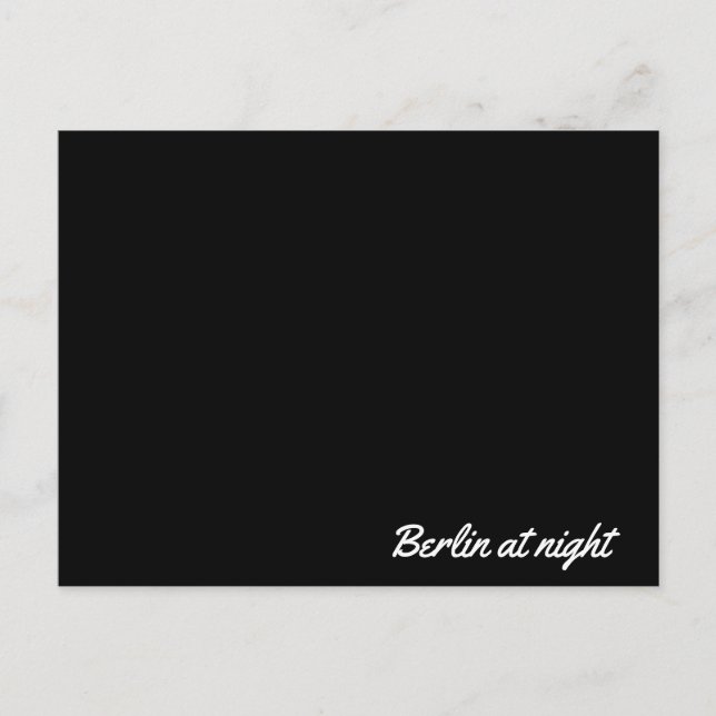 Post card Berlin at night (Front)