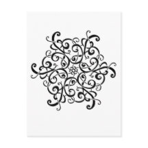 Post Card-Black and White Design