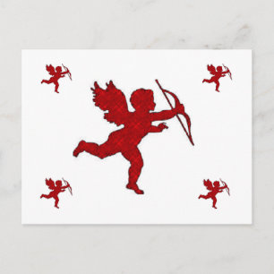 Post Card Cupid Red