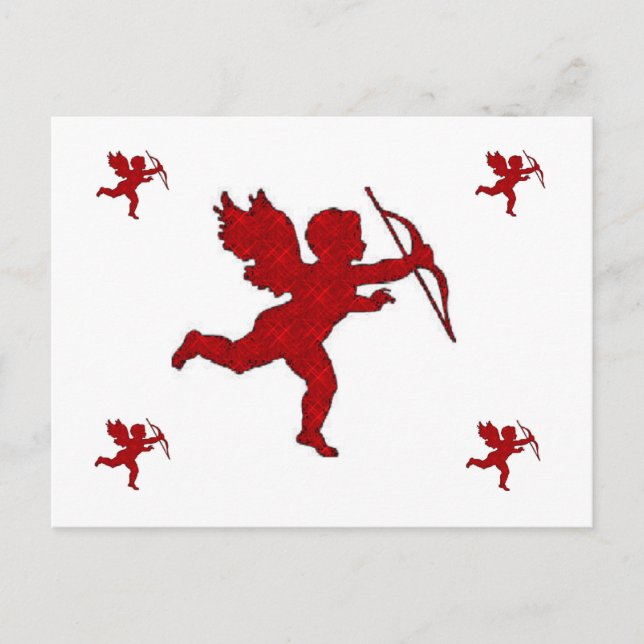 Post Card Cupid Red (Front)