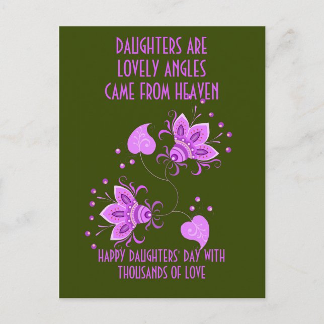 POST CARD FOR DAUGHTERS DAY (Front)