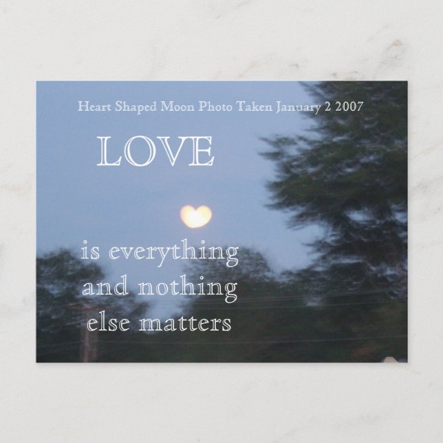 Post card Heart shaped moon (Front)