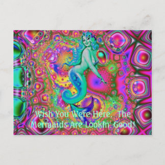 Post Card - Psychedelic Mermaid