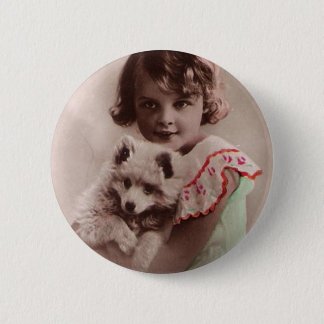 Post Card Romantic 2 Inch Round Button (Front)