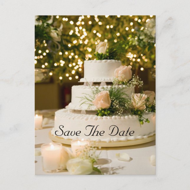 Post Card-- Wedding Cake Announcement Postcard (Front)