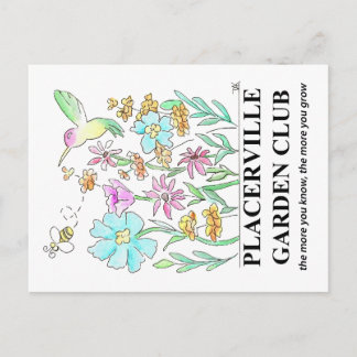 Post Card with Garden Design
