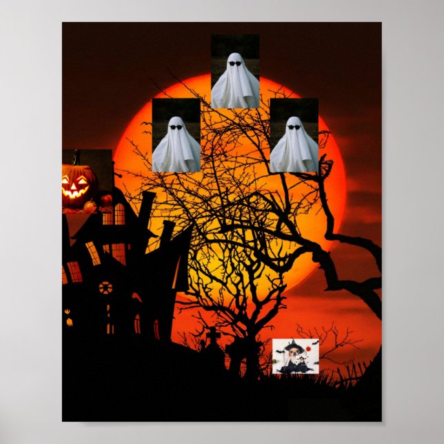 Post cards Halloween party Poster (Front)
