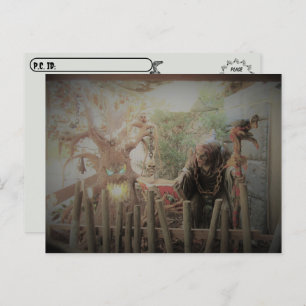 Post-croisement - Carte postale Halloween sorcière