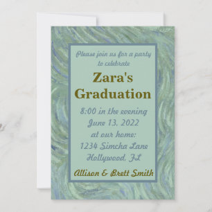 Post Impressionist Graduation Invitation