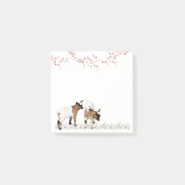 POST-IT® 花とかわいい子ヤギ♡ (Devant)