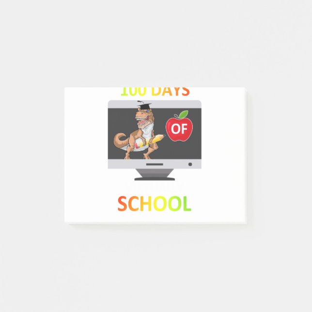 Post-it® 100 Jours D'École Virtual Learning Quaran Étudiant (Devant)