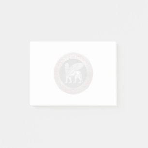 Post-it® [100] Lion assyrien ailli - Lamassu argenté