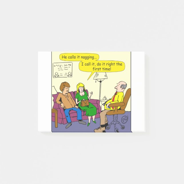 Post-it® 1074 Faites-le correctement La première caricature (Devant)