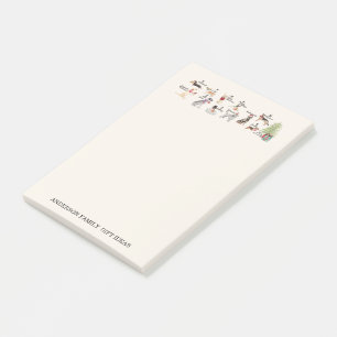 Post-it® 12 chiens de Noël dans des notes d'écharpes de
