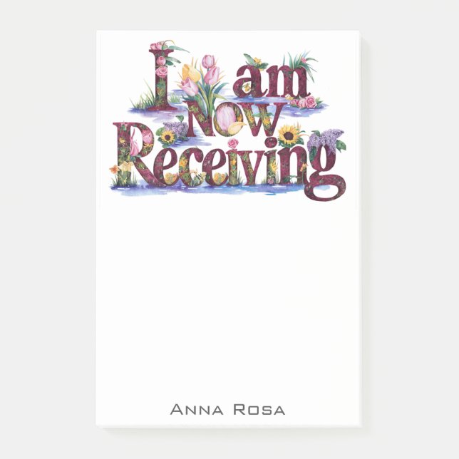 Post-it® *~* 12 Floral JE REÇOIS MAINTENANT LE Manifeste AP (Devant)