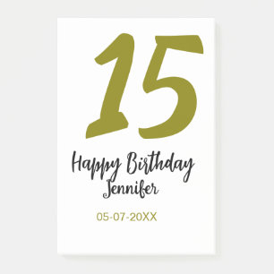 Post-it® 15e anniversaire quiencenera ajouter date année or