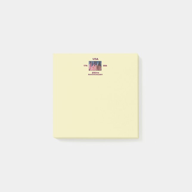 Post-it® 250e anniversaire USA Patriotic American Flags (Devant)
