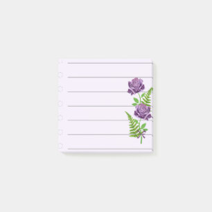 Post-it® 2 Roses Violettes avec Fougères