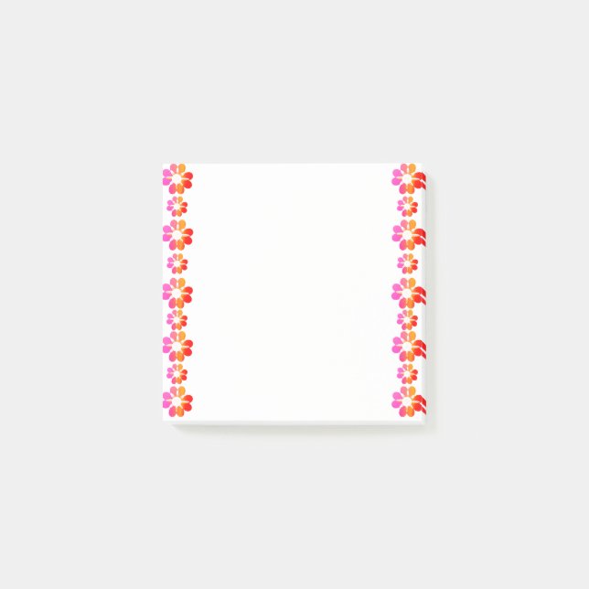 Post-it® 30 Fleur rouge orange (Devant)