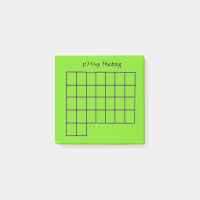 Post-it® 30 jours Tracker Green Sticky Notes (Devant)