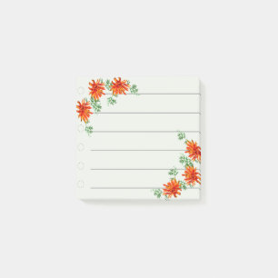 Post-it® 3 Fleurs orange Note