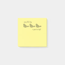 3 Petits oiseaux Notes post-it