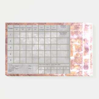 Post-it® 40 K Score Tracker et Battle Report, avec notes