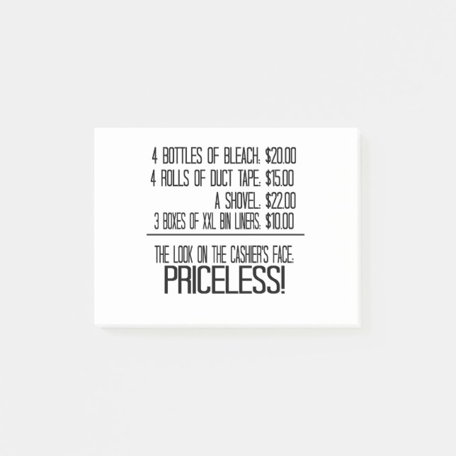 Post-it® 4 Bouteilles De Bleach : 20,00 $ 4 Rouleaux De Ban (Devant)