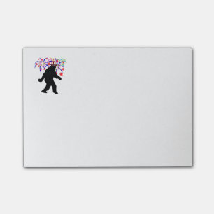 Post-it® 4 juillet Squatchin' avec feux d'artifice