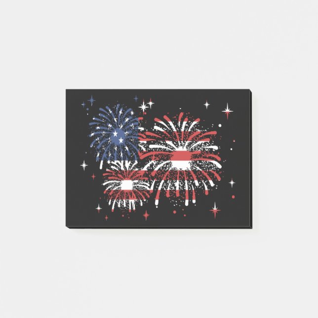 Post-it® 4th Of July USA  Fireworks (Devant)