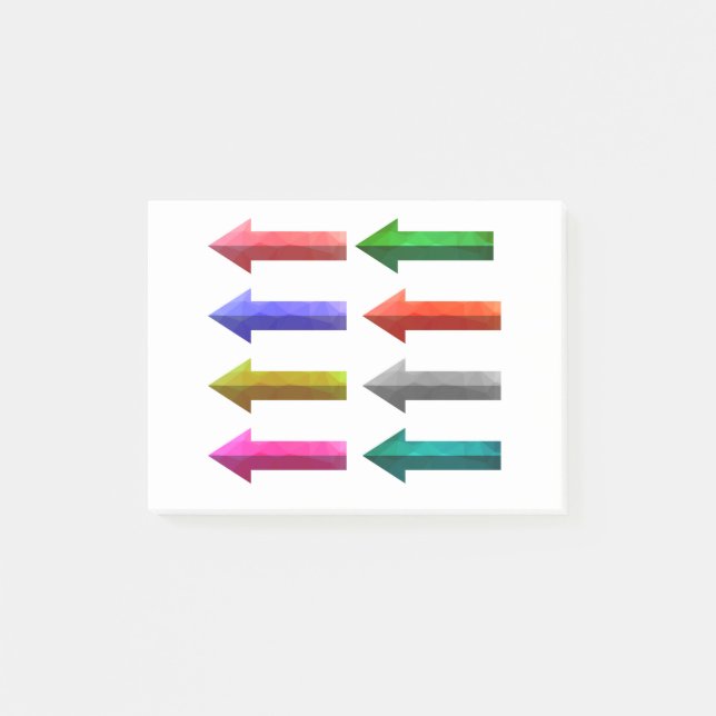 Post-it® 5424Flèches colorées (Devant)