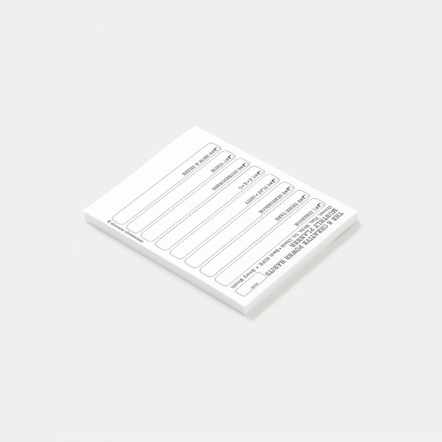Post-it® 8CPH Mois Planner Tracker Post-it Pad (Incliné)