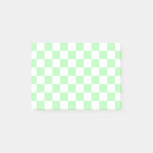 Post-it® à damiers Vert doux et blanc