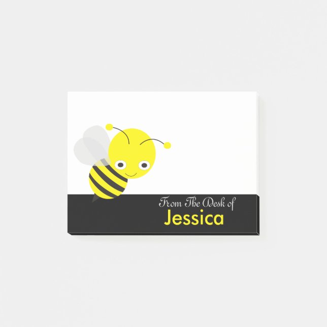 Post-it® Abeille mignonne personnalisée de Yellllow (Devant)