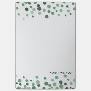 Post-it® Abrégé sur vert de motif de cailloux de pois