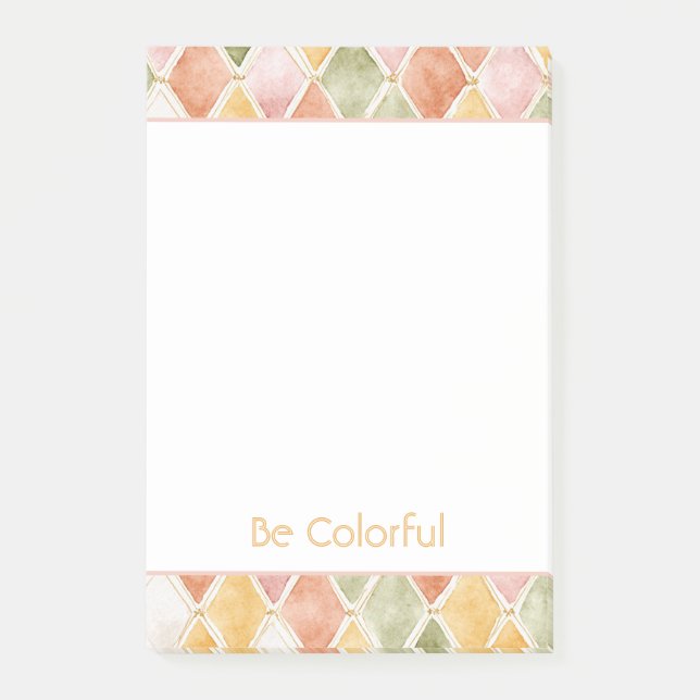Post-it® Abricot Orange Vert Jaune Blush  (Devant)