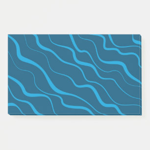 Post-it® Abstraction de vague bleue simple et moderne