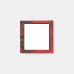 Post-it® Abstrait noir et rouge moderne - Sombre mystérieux