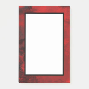 Post-it® Abstrait noir et rouge moderne - Sombre mystérieux