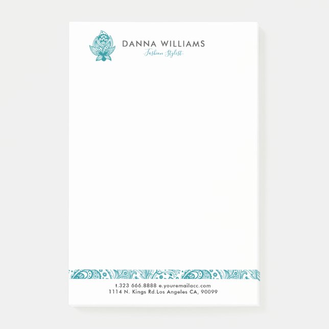Post-it® Accent bleu turquoise (Devant)