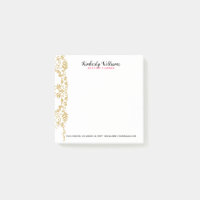 Accent de dentelle florale Parties scintillant or