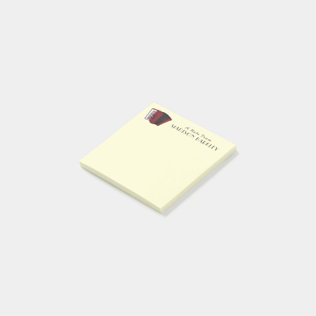 Post-it® Accordion Musician Band Teacher Post-it Notes (Incliné)
