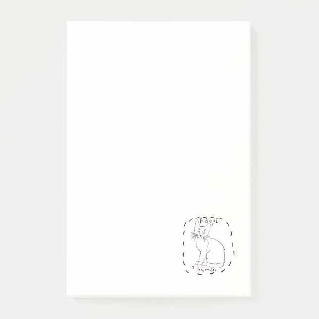 Post-it® Adopter un humain (Devant)