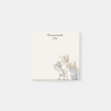 Adorable Kittens Crème Aquarelle Animal