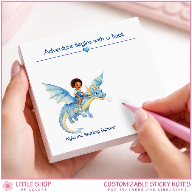 Post-it® Adventure Begins with a Book Personalized Book Lov (Créateur téléchargé)