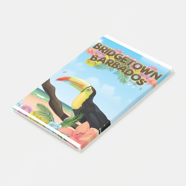 Post-it® Affiche de voyage Toucan Bridgetown Barbade (Incliné)